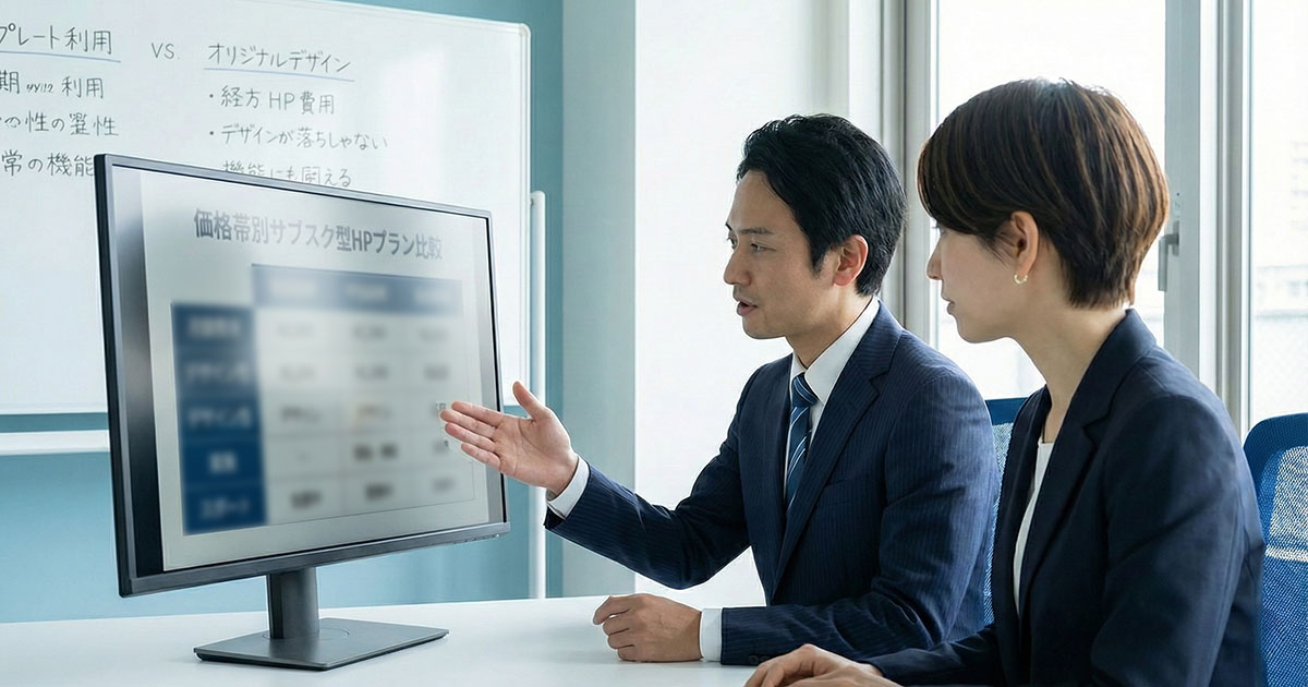 価格帯別に見るサブスク型HPの特徴