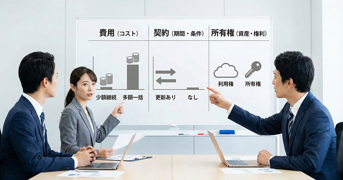 仕組みで比較する｜費用・契約・所有権の違い