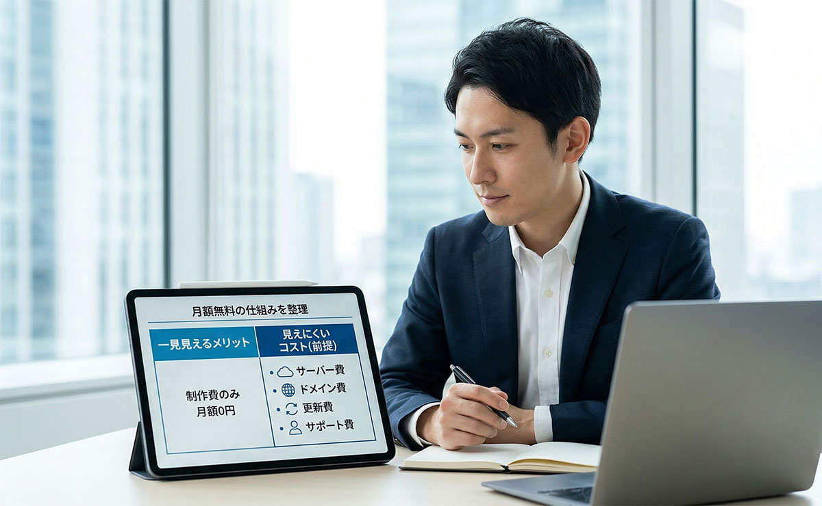 月額無料の仕組み|なぜ無料で運用できるように見えるのか
