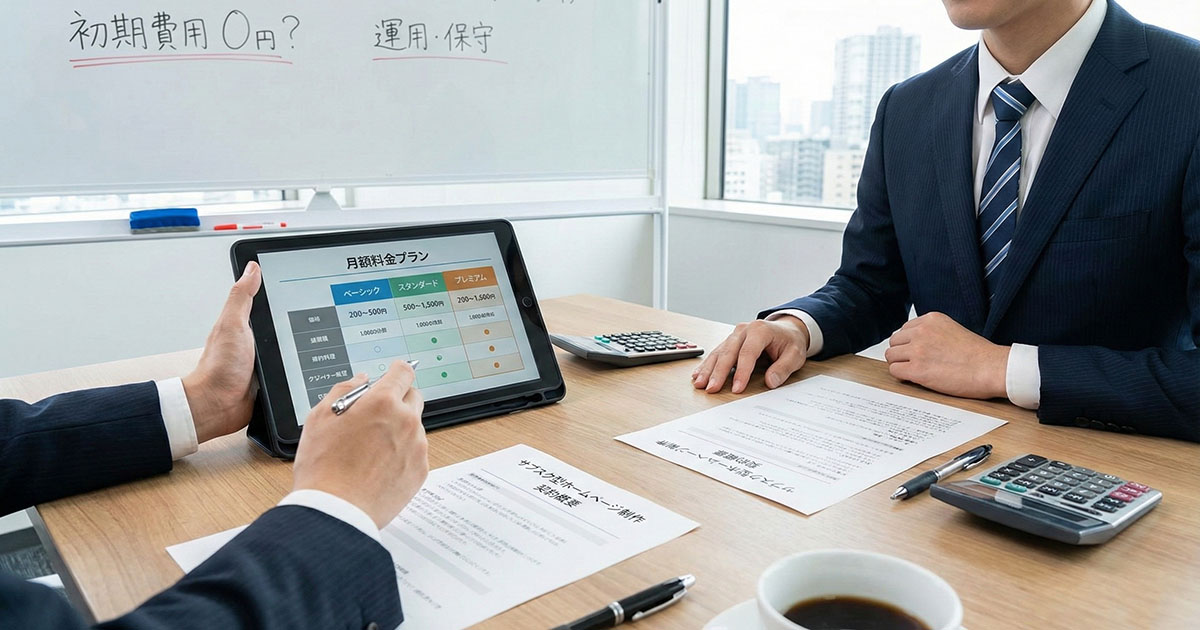 サブスク型ホームページ制作の料金の考え方