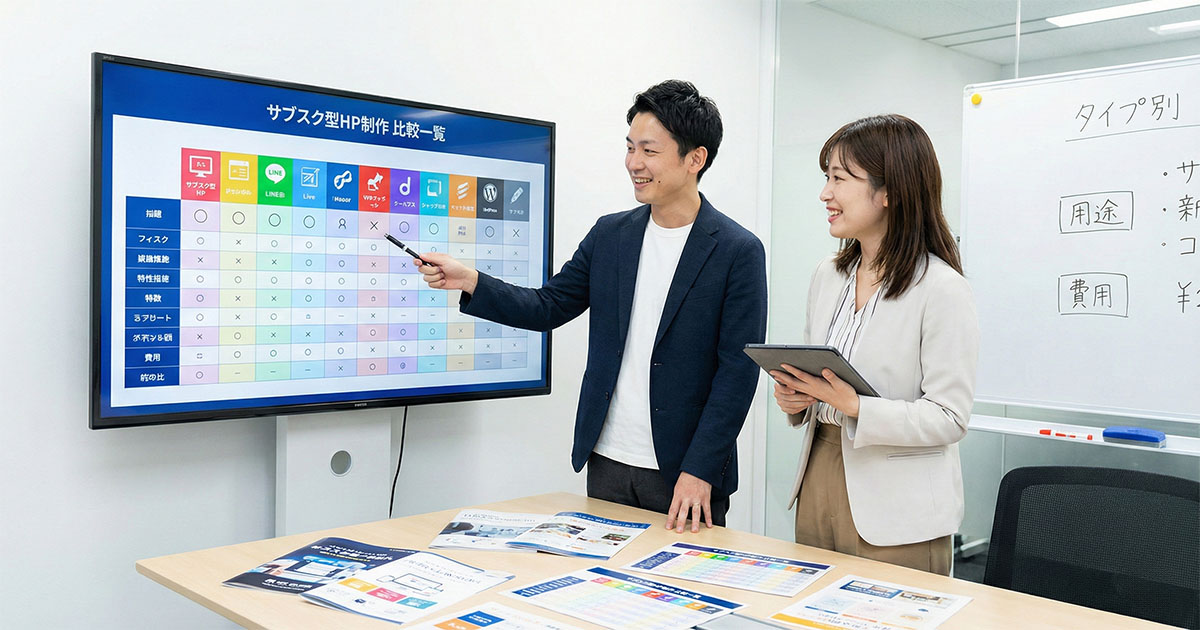 サブスク型ホームページ制作 おすすめ10選【比較一覧】