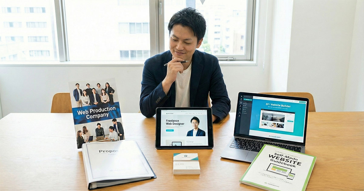 依頼先によって相場はどう変わる？制作会社・フリーランス・自作の違い